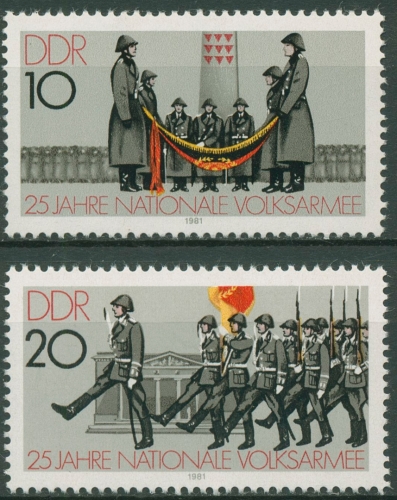 DDR 1981 Nationale Volksarmee NVA 2580/81 postfrisch