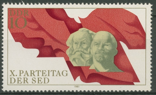 DDR 1981 SED Parteitag 2582 postfrisch
