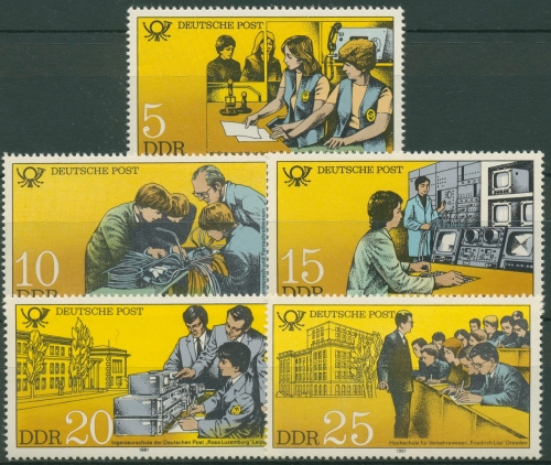 DDR 1981 Deutsche Post Bildungseinrichtungen 2583/87 postfrisch