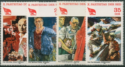 DDR 1981 SED Parteitag 2595/98 postfrisch