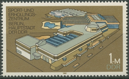 DDR 1981 Sport-/Erholungszentrum SEZ Berlin 2600 Blockeinzelmarke postfrisch
