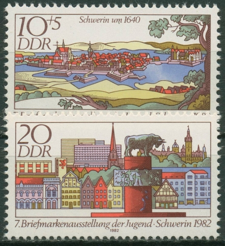 DDR 1982 Briefmarkenausstellung Schwerin 2722/23 postfrisch