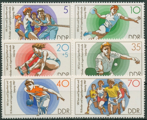 DDR 1987 Spartakiade Turn-und Sportfest Leipzig 3111/16 postfrisch