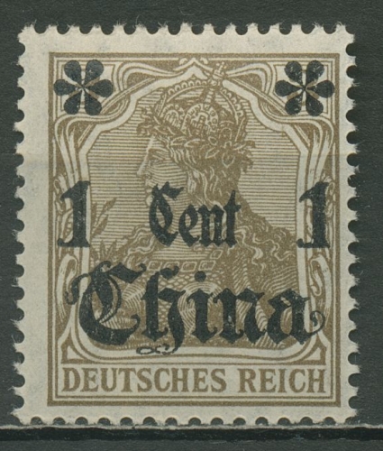Deutsche Post in China 1906/19 mit Aufdruck 38 I mit Falz