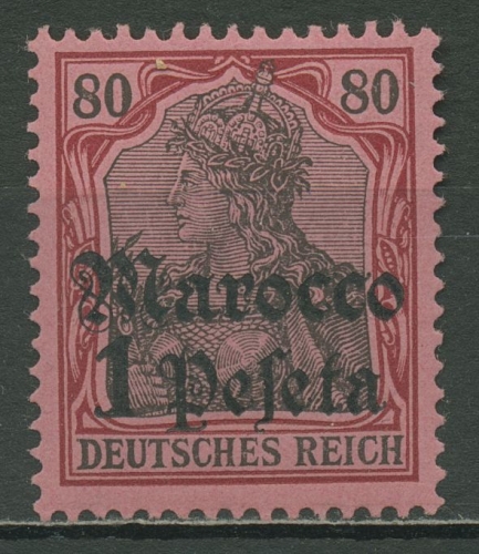 Deutsche Post in Marokko 1905 Germania mit Aufdruck 29 postfrisch, signiert