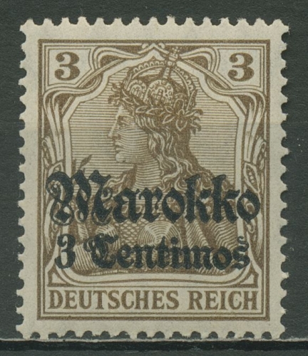 Deutsche Post in Marokko 1911/19 Germania mit Aufdruck 46 mit Falz