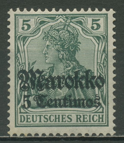 Deutsche Post in Marokko 1911/19 Germania mit Aufdruck 47 mit Falz