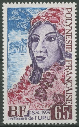 Französisch-Polynesien 1974 100 J. Weltpostverein UPU 186 postfrisch