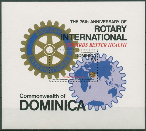 Dominica 1980 Rotary International Block 62 postfrisch (C97243)