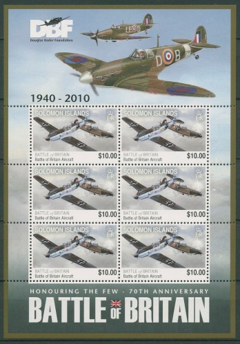 Salomoninseln 2010 Luftschlacht England Messerschmitt 1407 K postfrisch (C29658)