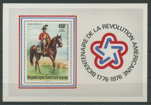 Zentralafrikanische Republik 1976 200 Jahre USA Block 10 postfrisch (C29666)