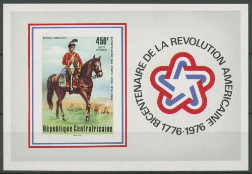 Zentralafrikanische Republik 1976 200 Jahre USA Block 10 B postfrisch (C29667)