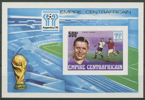 Zentralafrikanische Republik 1977 Fußball-WM '78 Block 20 B postfrisch (C29675)