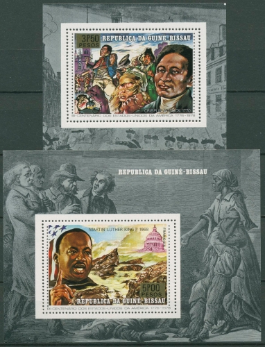 Guinea-Bissau 1977 Amerika Unabhängigkeit Block 50/51 A postfrisch (C29717)