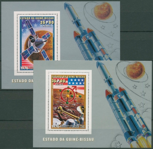 Guinea-Bissau 1977 Raumfahrt Viking Block 52/53 A postfrisch (C29720)