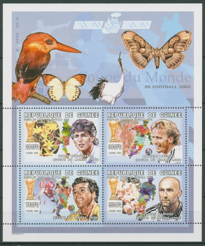 Guinea 2001 Fußball-WM in Japan und Südkorea 3470/73 A K postfrisch (C29733)
