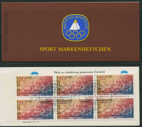 Bund Deutsche Sporthilfe 1981 Markenheftchen SMH 3 (1094) gestempelt (C19598)