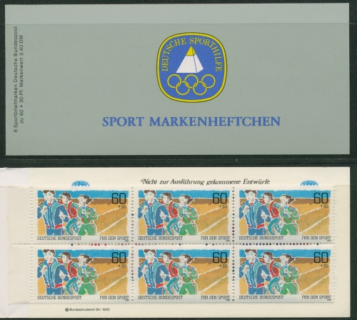 Bund Deutsche Sporthilfe 1982 Markenheftchen SMH 4 (1127) postfrisch (C19599)
