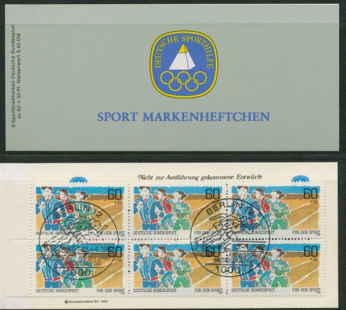 Bund Deutsche Sporthilfe 1982 Markenheftchen SMH 4 (1127) SST BERLIN (C19600)