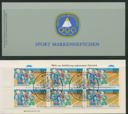 Bund Deutsche Sporthilfe 1982 Markenheftchen SMH 4 (1127) SST BONN (C19601)