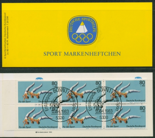 Bund Deutsche Sporthilfe 1983 Markenheftchen SMH 5 (1172) gestempelt (C19603)