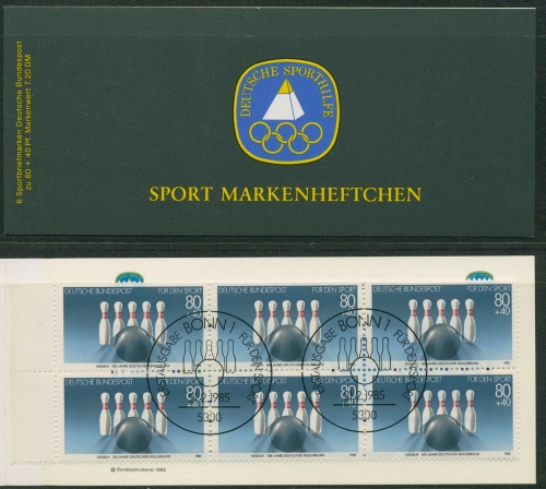 Bund Deutsche Sporthilfe 1985 Markenheftchen SMH 7 (1238) gestempelt (C19607)