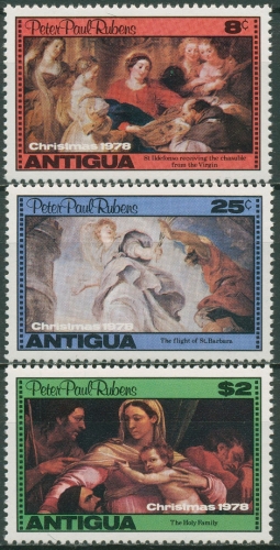 Antigua 1978 Weihnachten P.P.Rubens Gemälde 525/27 postfrisch