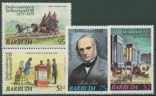 Barbuda 1979 Postmeister Rowland Hill 439/42 postfrisch