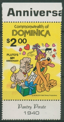 Dominica 1981 Walt Disneys "Pluto" 706 mit Rand postfrisch