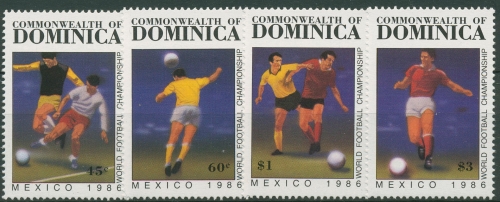 Dominica 1986 Fußball-WM Mexiko 949/52 postfrisch