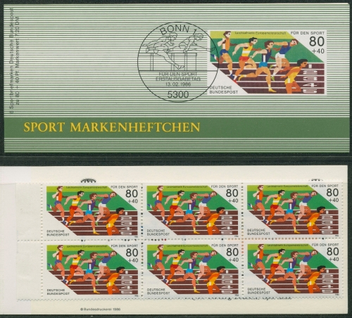 Bund Deutsche Sporthilfe 1986 Markenheftchen SMH 8 (1269) postfrisch (C19608)
