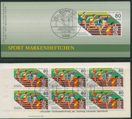 Bund Deutsche Sporthilfe 1986 Markenheftchen SMH 8 (1269) gestempelt (C19609)
