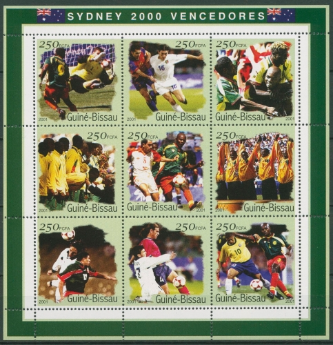 Guinea-Bissau 2001 Olymp. Spiele Sydney Fußball 1306/14 K postfrisch (C29821)