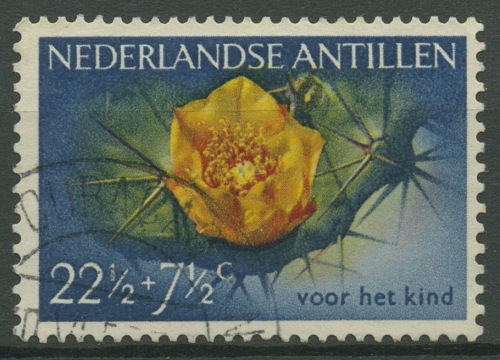 Niederländische Antillen 1955 Jugendwohlfahrt Blumen Blüten 46 gestempelt
