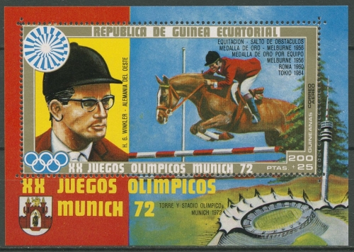 Äquatorialguinea 1972 Olymp. Spiele Deutschland Block 13 postfrisch (C29835)