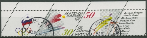 Slowenien 1992 Olympia Albertville Zusammendruck 6/7 ZD gestempelt (C90305)