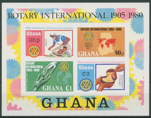 Ghana 1980 75 Jahre Rotary International Block 87 B postfrisch (C29847)