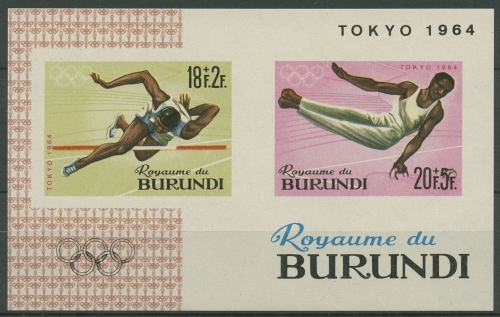 Burundi 1964 Olympische Sommerspiele in Tokio Block 5 B postfrisch (C29863)