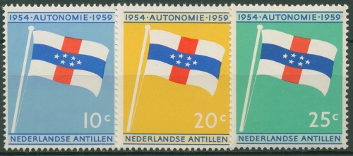 Niederländische Antillen 1959 Autonomie Flagge 99/01 postfrisch