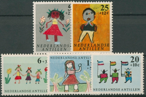 Niederländische Antillen 1963 Voor het Kind Kinderzeichnungen 132/36 postfrisch