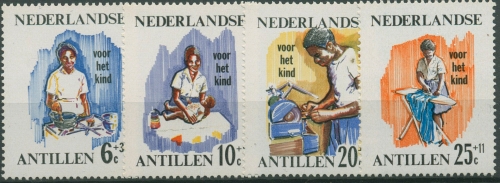 Niederländische Antillen 1966 Voor het Kind Arbeiten 170/73 postfrisch