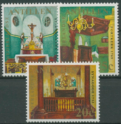 Niederländische Antillen 1970 Kirchen Gotteshäuser 217/19 postfrisch