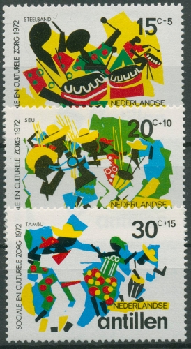 Niederländische Antillen 1972 Kulturelle Fürsorge Feste 246/48 postfrisch