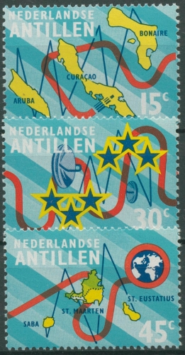 Niederländische Antillen 1973 Fernmeldeverbindung 269/71 postfrisch