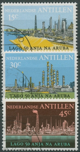 Niederländische Antillen 1974 Erdölindustrie 284/86 gestempelt