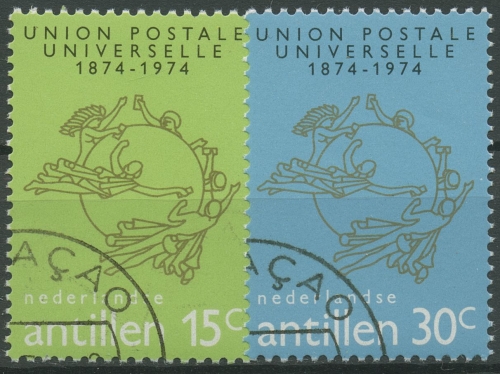 Niederländische Antillen 1974 Weltpostverein UPU 287/88 gestempelt