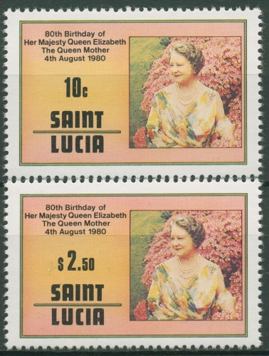 St. Lucia 1980 Königinmutter Elisabeth Geburtstag 499/00 postfrisch