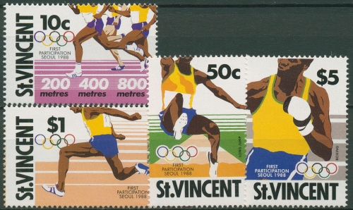 St. Vincent 1988 Olympia Sommerspiele Seoul 1130/33 postfrisch