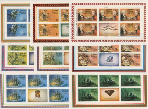Grenada-Grenadinen 1975 200 Jahre USA Kleinbogen 95/102 K postfrisch (C97306)