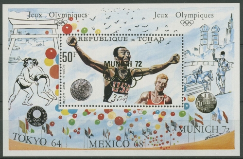 Tschad 1972 Olympische Spiele München Läufer Block 40 postfrisch (C29895)